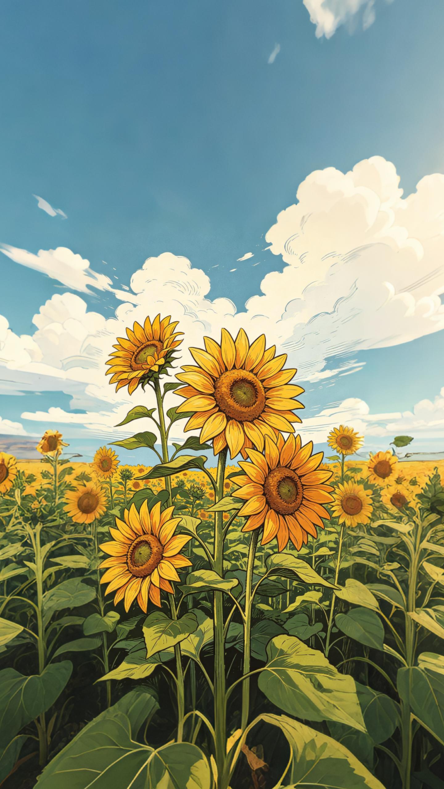 Golden Sunflower Art Canvas