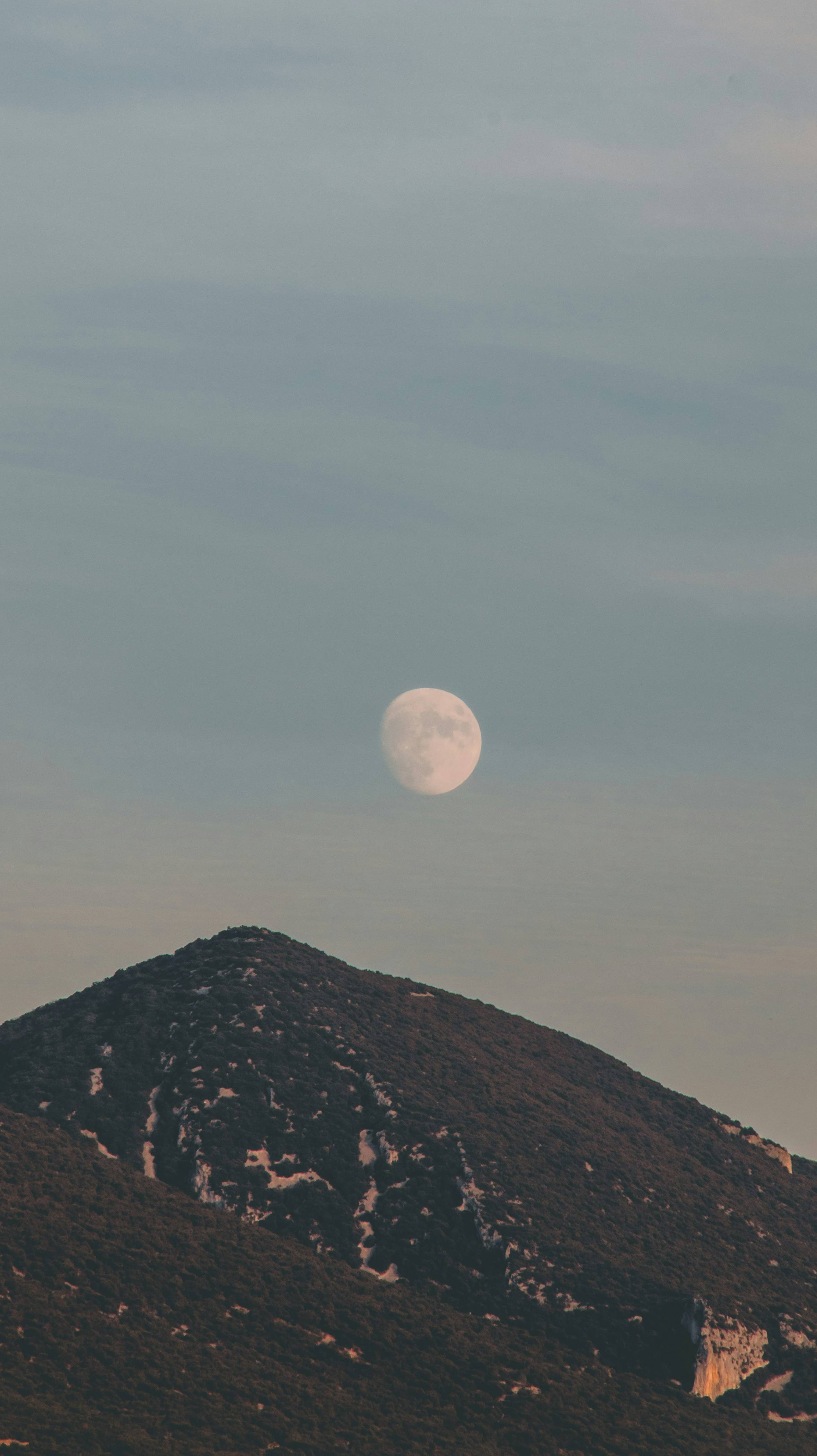 full moon over the mountain