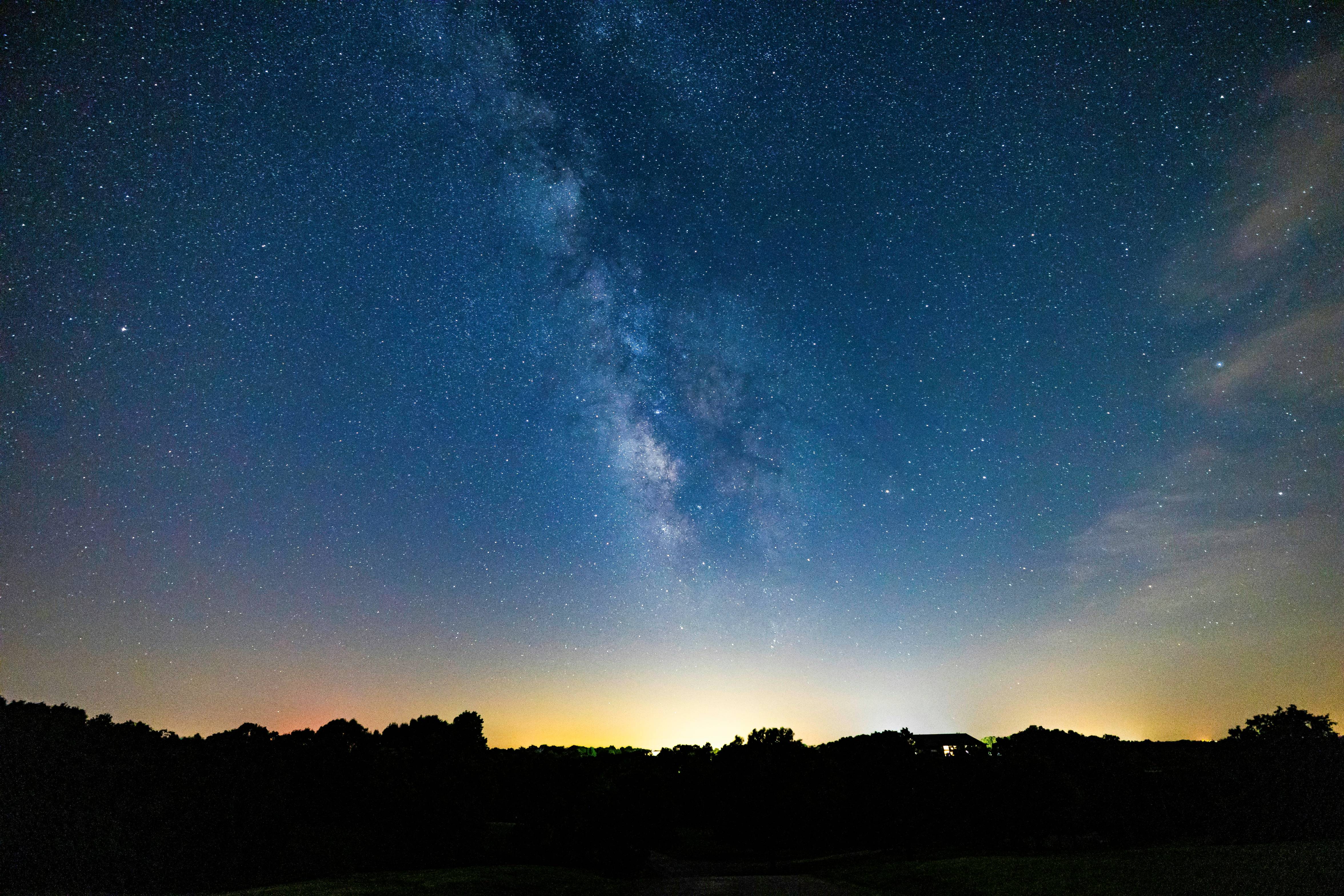 the night sky with the milky in the background